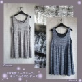★大きいサイズ有♪★MIX天竺ノースリーブチュニックワンピース＜M/L/LL/3L＞
