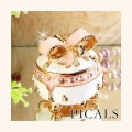 【宝石箱革命☆】【PICALS ピカルス】光る宝石箱☆リボンベル　ジュエリーボックス ☆暗闇で柔らかく輝きます☆