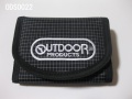 【30％OFF】【OUT DOOR】アウトドアでもタウンでもOK！三つ折財布《チェック》刺繍ロゴ