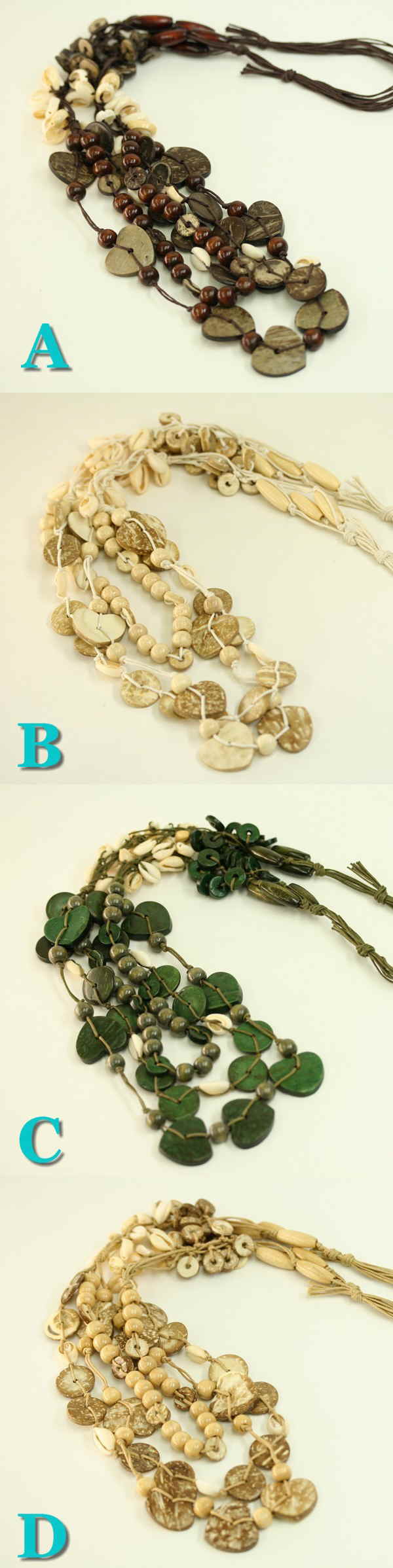 【チュニック/ワンピの必須アイテム♪】ハンドメイド★ハートーモチーフがポイント！ウッドビーズのロングネックレス＜4色