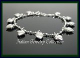 【イタリア製】【SILVER925】立体ハートモチーフ*シルバー925ブレスレット【送料無料】ＣＪ