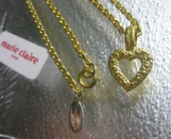 画像8: 【marie claire PARIS 】(マリ・クレール パリス) ハートモチーフ ブラスペンダント（ネックレス）