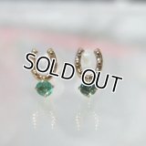5月誕生石☆【日本製】K10イエローゴールド×エメラルド 幸運の馬蹄モチーフピアス【ラッピング無料】