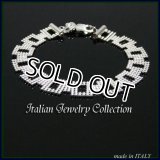 【イタリア製】【SILVER925】ALEX アレックス 女性らしい繊細なデザイン スクエアパターンシルバー925ブレスレット