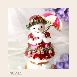 画像1: 【宝石箱革命☆】【PICALS ピカルス】光る宝石箱☆スノーガール　ジュエリーボックス ☆暗闇で柔らかく輝きます☆