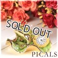 【宝石箱革命☆】【PICALS ピカルス】光る宝石箱☆ 王冠カエル　〜かえるの置物〜置時計 ☆暗闇で柔らかく輝きます☆