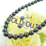 【フォーマルシーンに！】【Falchi New York】(ファルチニューヨーク)グレーパールネックレス&イヤリングセット