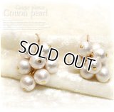 【GemCerey ジェムケリー】【K14gf】たわわコットンパールピアス