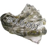 【薄手ストール】シルク100％シフォン クラシックな時計柄のストール ＜ベージュ＞