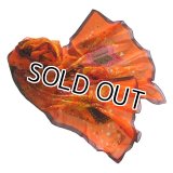 【薄手ストール】シルク100％シフォン エスニックなペイズリー柄のストール ＜オレンジ＞