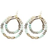 涼しげでエキゾチックな魅力の2連サークルピアス（エスニック）　ＣＪ