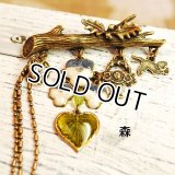 【ストールピン/ブローチ】あると便利なお洒落小物♪アンティークテイストブローチ 森/猫たち！(秋冬デザイン)