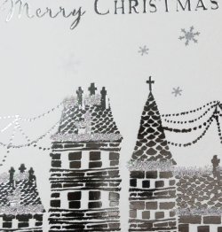 画像2: イギリス直輸入ホワイト＆シルバークリスマスカード(message: ...AND A Happy NEW YEAR)