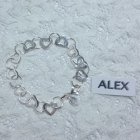 他の写真3: 【イタリア製】【SILVER925】ALEX アレックス 華奢なオープンハートが女性らしいシルバー925ブレスレット