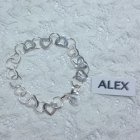 他の写真3: 【イタリア製】【SILVER925】ALEX アレックス 華奢なオープンハートが女性らしいシルバー925ブレスレット