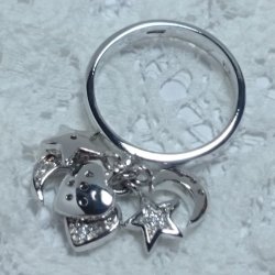 画像5: 【イタリア製】【SILVER925】デザインアクセサリー◆CZリング＊Star & Moon & Heart motif＊silver925キュービックジルコニア