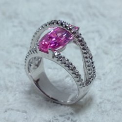 画像4: 【イタリア製】【SILVER925】デザインアクセサリー◆CZリング＊Color Collection＊シルバー925ピンク