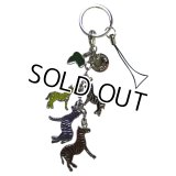 【キーリング/携帯ストラップ】【 pierre cardin ピエールカルダン 】 チャームキーリング・キーホルダ  ー（ゼブラ/ミニチャーム/ロゴ入りチャーム）専用ポーチ付