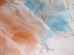 画像7: 【薄手ストール】織柄が美しいシルク・コットン素材の大花柄ストール 2色(紫外線対策 UV対策 日除け 冷房対策)