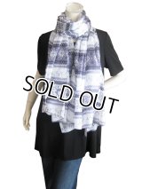 【薄手ストール】雪の結晶柄が涼しげ♪シルク100％大判ストール（紫外線対策 UV対策 日除け 冷房対策）