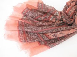 画像5: 【薄手ストール】雰囲気あるシックな花柄♪ビスコース100%大判ガーゼ風ストール(紫外線対策 UV対策 日除け 冷房対策)