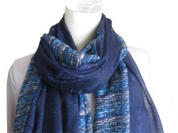 画像4: 【薄手ストール】深く印象付ける色柄♪ビスコース100%大判ストール 2色(紫外線対策 UV対策 日除け 冷房対策)