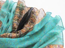 画像6: 【薄手ストール】深く印象付ける色柄♪ビスコース100%大判ストール 2色(紫外線対策 UV対策 日除け 冷房対策)