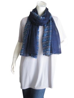 画像3: 【薄手ストール】深く印象付ける色柄♪ビスコース100%大判ストール 2色(紫外線対策 UV対策 日除け 冷房対策)