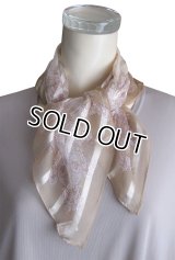 【薄手ストール】【日本製】シルク100％小さめサイズのスカーフ 59×59cm正方形（紫外線対策 UV対策 日除け ）