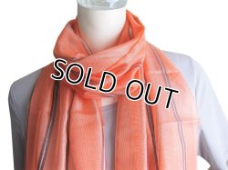 画像3: 【薄手ストール】 【日本製】 シルク100％ロングストール オレンジ（紫外線対策 UV対策 日除け 冷房対策）