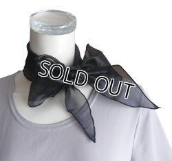 画像3: 《送料無料》【オールシーズン】エレガントなワンポイント♪ 2WAY ヘッド&ネックスカーフ 黒(Head & Neck Scarf Black)