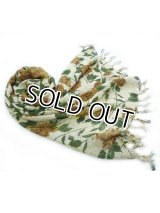 【３シーズン ざっくり中厚素材♪】エキゾチックカラー 大人のバラ柄エレガントストール 2色