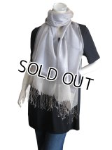 【薄手ストール】シックで落ち着いた色柄のシルク100％シフォンロングスカーフ（紫外線対策 UV対策 日除け 冷房対策）