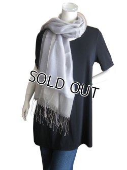 画像4: 【薄手ストール】シックで落ち着いた色柄のシルク100%シフォンロングスカーフ(紫外線対策 UV対策 日除け 冷房対策)