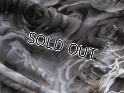 画像5: 【秋冬ストール】ソフトガーゼ グラデーション リアルバラプリントストール 2色 (マフラー/ショール)