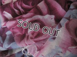 画像4: 【秋冬ストール】ソフトガーゼ グラデーション リアルバラプリントストール 2色 (マフラー/ショール)