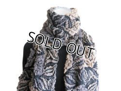 画像7: 【秋冬ストール】ライクラ×ストレッチ素材！ニュアンスカラー花柄フクレ織りストール 2色