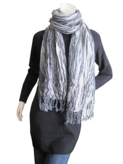 画像7: 【秋冬ストール】ライクラ×ストレッチ素材!ニュアンスカラーフクレ織りストール 2色