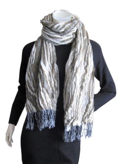 画像3: 【秋冬ストール】ライクラ×ストレッチ素材!ニュアンスカラーフクレ織りストール 2色