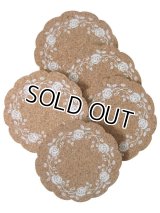 【プチギフトにおすすめ♪】【日本製】 コルク製コースター5枚組 4柄 （コップ敷き グラス・マット コップ受け インテリア小物 キッチン小物）