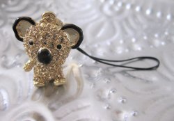 画像4: 【ストラップ/チャーム】スワロフスキーを贅沢に散りばめた超キュートなコアラストラップ 2色 (スワロフスキー社製クリスタル)