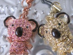 画像8: 【ストラップ/チャーム】スワロフスキーを贅沢に散りばめた超キュートなコアラストラップ 2色 (スワロフスキー社製クリスタル)