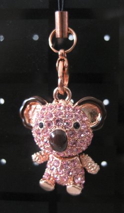 画像7: 【ストラップ/チャーム】スワロフスキーを贅沢に散りばめた超キュートなコアラストラップ 2色 (スワロフスキー社製クリスタル)