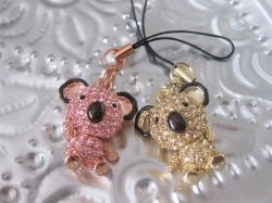 画像9: 【ストラップ/チャーム】スワロフスキーを贅沢に散りばめた超キュートなコアラストラップ 2色 (スワロフスキー社製クリスタル)