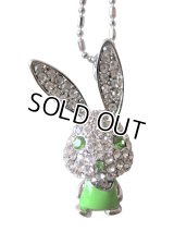 【ストラップ/チャーム】スワロフスキーラインストーンをたっぷり使用！パヴェ風キュートなうさぎストラップ♪ 3色（ペンダントトップ）
