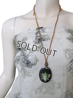 画像3: 【革紐ネックレス】エスニック革紐ロングペンダント・ネックレス 2色展開