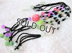 画像5: 【3色展開】トンボ玉とビーズのロングネックレス タッセルタイプ