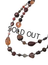 【送料込】【Made in Italy】＜Maria Rossi マリア・ロッシィ＞イタリア製ハンドメイド ガラスビーズとパールのロングネックレス