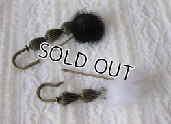 画像6: 【送料無料】【ストールピン/ブローチ】秋冬デザイン ファー付きアンティークストールピン 2色 （カブトピン/キルトピン）