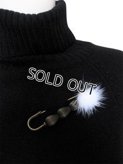 画像8: 【送料無料】【ストールピン/ブローチ】秋冬デザイン ファー付きアンティークストールピン 2色 （カブトピン/キルトピン）